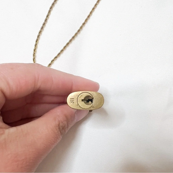 Louis Vuitton Brass Lock Chain Necklace - Picture 5 of 6